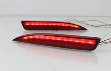 eOsuns LED Rear Bumper Light rear fog font b lamp b font Brake Light moving turn
