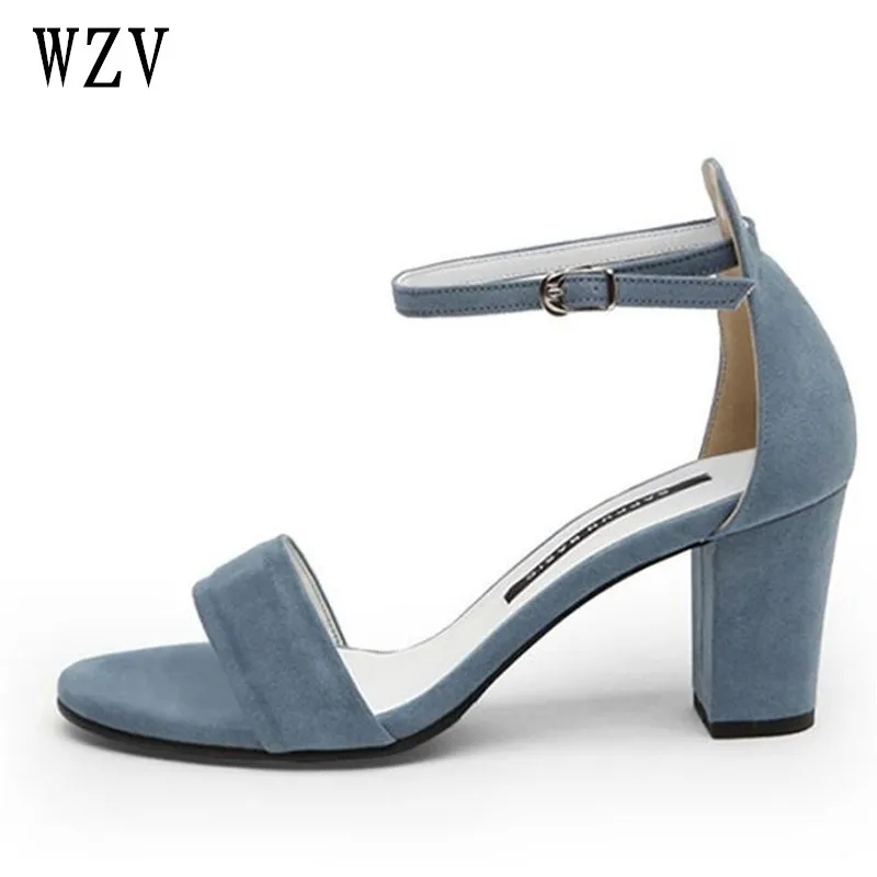 

size 34-41 New Ankle Strap Women Sandals High Heels Open Toe Sandals Woman Elegant Summer Dress Wedding Shoes Black blue Nude