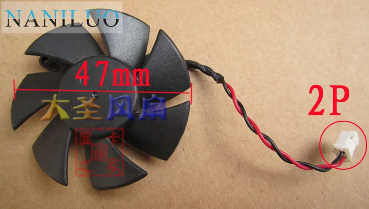 

NANILUO Diameter 47mm DF0501012SEE2C 0.05A 2pin Computer Vedio Card VGA Cooler Fan For sapphire HD6450 Graphics card cooling