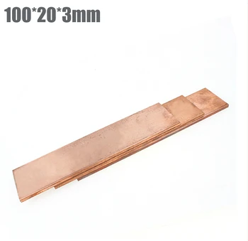 

DIY material Copper bar plate block strip electrolytic 100*20*3mm