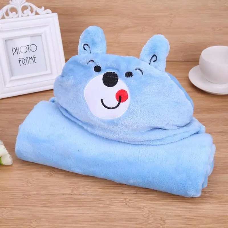 

Soft Baby Blankets Animal Shape Hooded Printed Lovely Baby Kids Bathing Towels Kids Bath Towel Baby Swaddle Wrap Hooded Bathrobe
