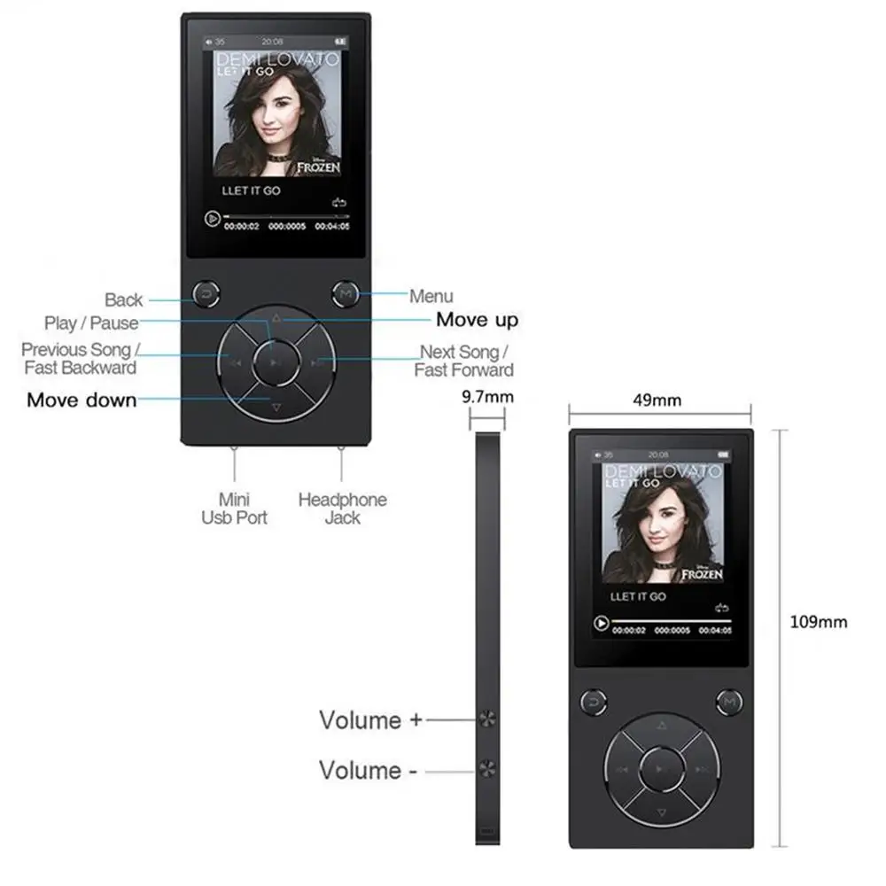 2018 Newest MP3 Player Bluetooth4.2 Built-in Speaker 16GB MP3 Music Player with 2.4 Inch HD Screen, FM, Support SD up to 128GB 2018 Newest MP3 Player Bluetooth4.2 Built-in Speaker 16GB MP3 Music Player with 2.4 Inch HD Screen, FM, Support SD up to 128GB