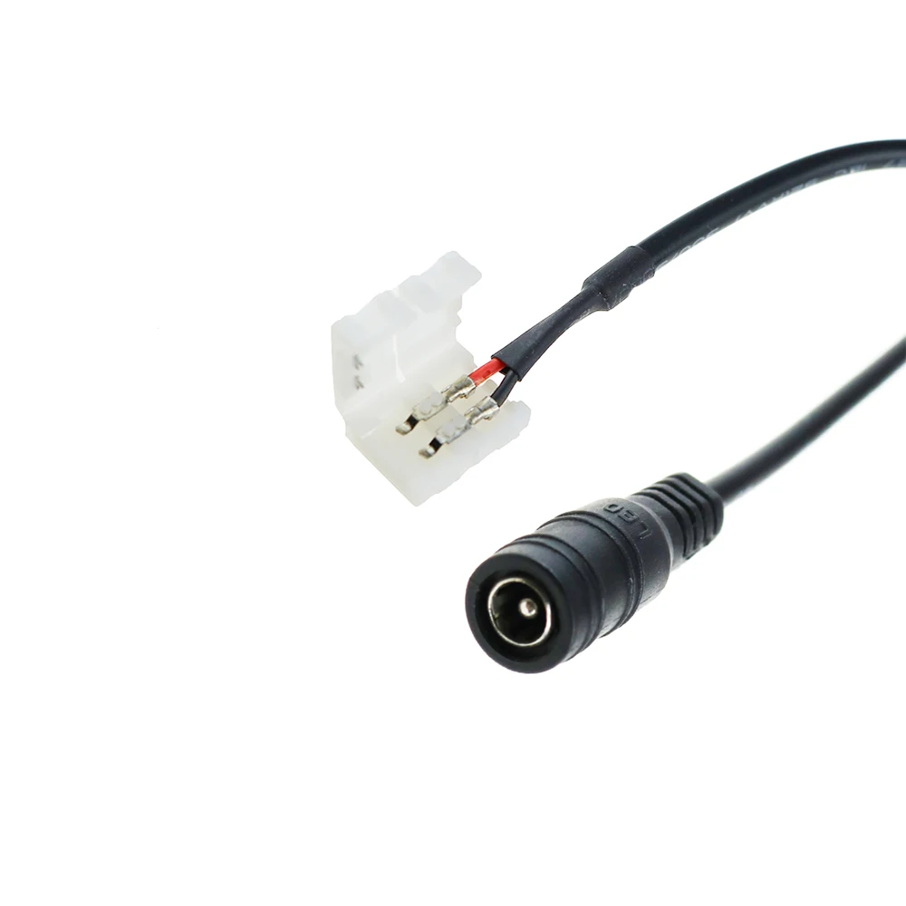 5 шт./лот 10 мм 2pin гнездо DC адаптер+ соединительный кабель для SMD 5050 5630 3528 одноцветная Светодиодная лента без необходимости пайки VW