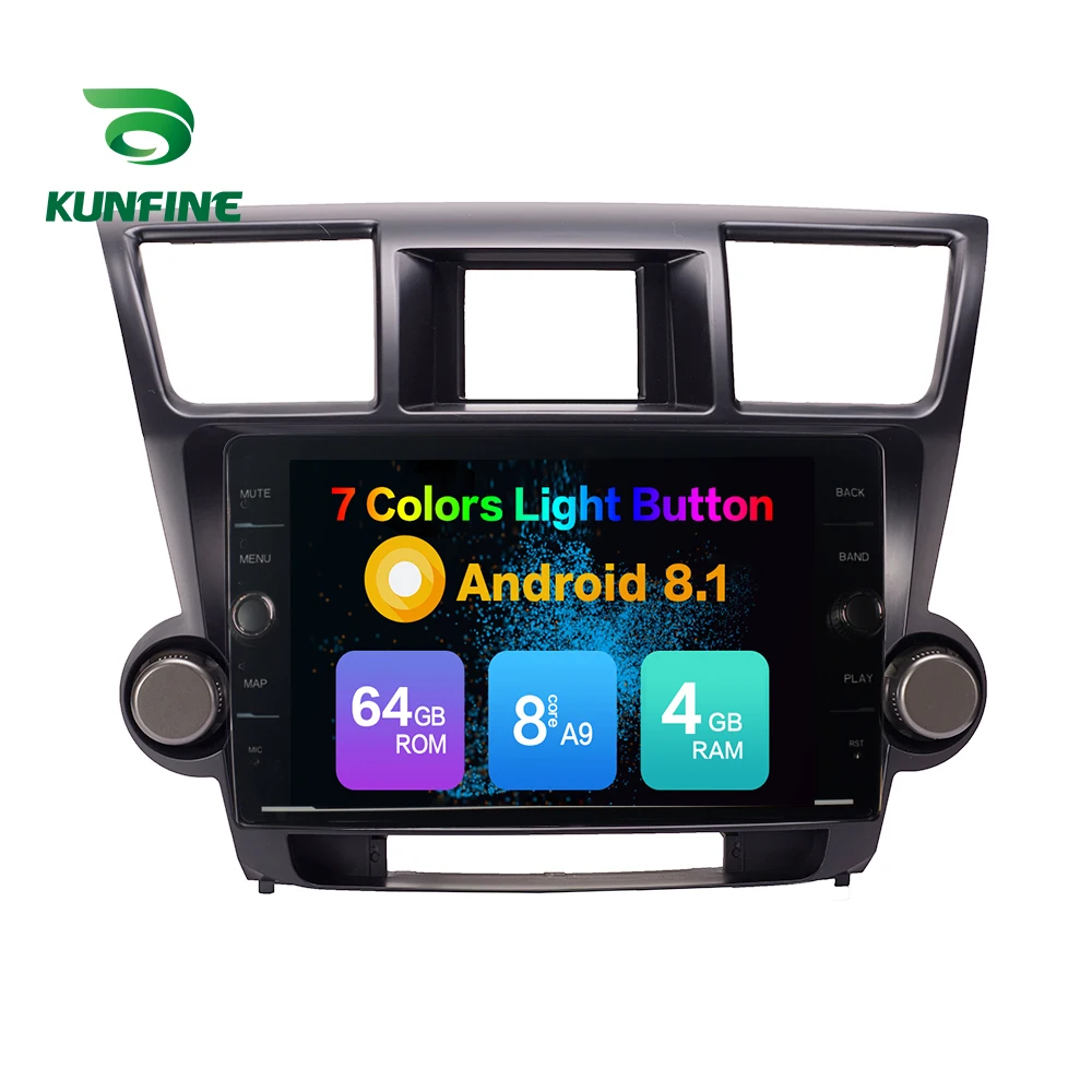 

Octa Core 4GB RAM 64GB ROM Android 8.1 Car DVD GPS Player Deckless Car Stereo For Toyota Highlander 2009-12 Radio Headunit