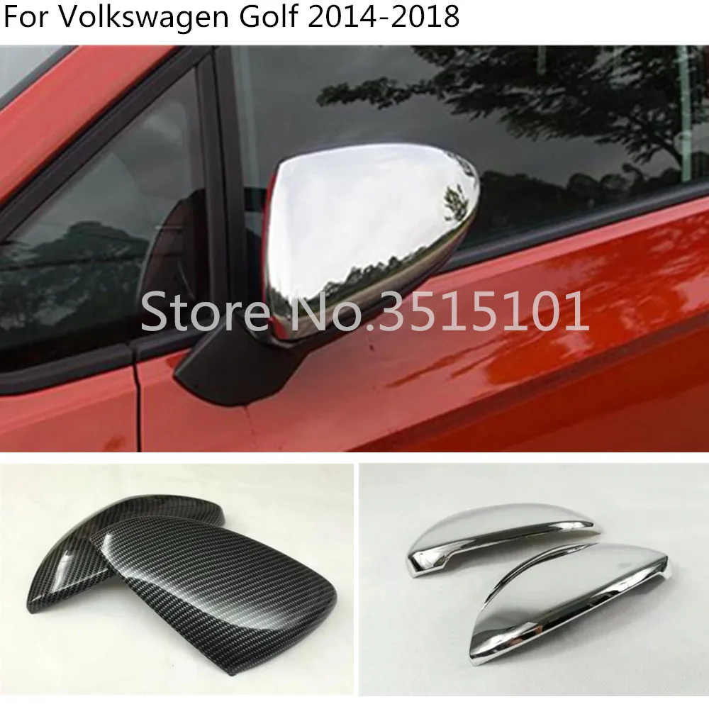 

Car decoration rear view Rearview Side glass Mirror Cover trim frame For Volkswagen VW Golf7 Golf 7 2014 2015 2016 2017 2018
