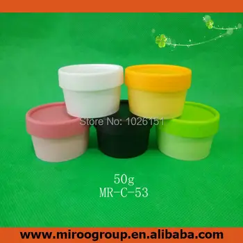 

Free Ship 30Pcs colorful 50ml 50g PP Plastic Empty Makeup Cosmetic Jar, Sample Bottle Cosmetics Cream Container with Inner Lids