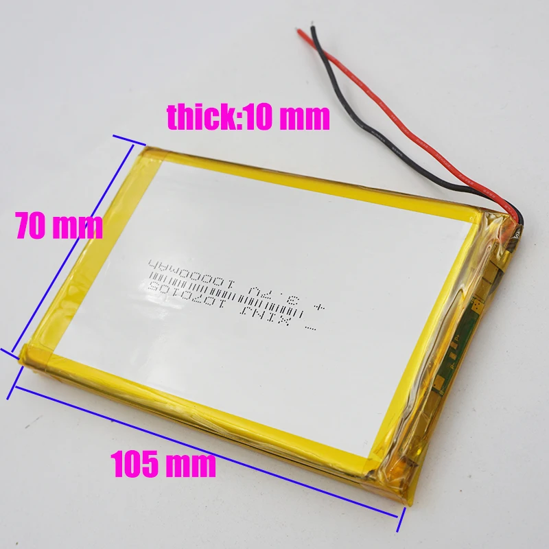 XINJ 3,7 V 10000 mAh литий-полимерный с подзарядкой Li-po аккумулятор 1070105 для gps КПК MID DVD power bank наружные фонари работающие на солнечной энергии планшетный ПК