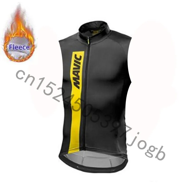 

17 colors! 2019 Winter Fleece Italy mavic Cycling Vest Men Warm sleeveless vest Spring Thermal Bicycle Cycling Clothing