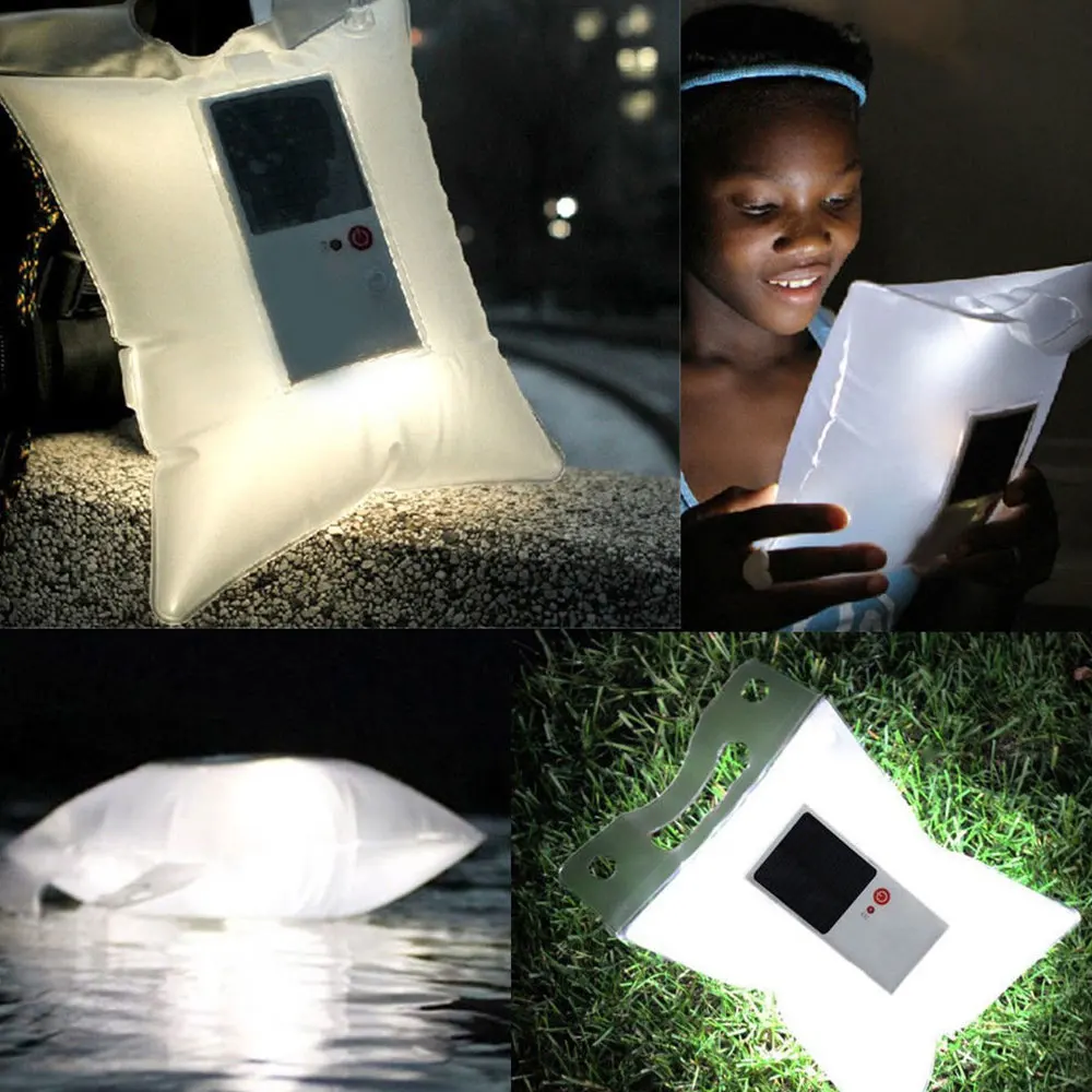 

Solar Power Inflatable Lamp Travel Lantern Bright Survival Multi-Function Flashlight Emergency Light Camping Light