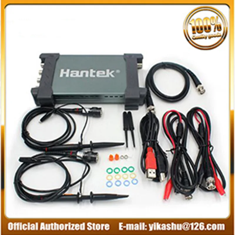 

Hantek Official 6254BD 6254BE 4 Channels 250Mhz Bandwidth Osiclloscope Digital USB PC Portable Osciloscopio with 25Mhz Signal