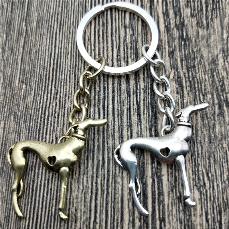 

New Italian Greyhound Key Chains Fashion Pet Dog Jewellery Italian Greyhound Car Keychain Bag Keyring For Women Men