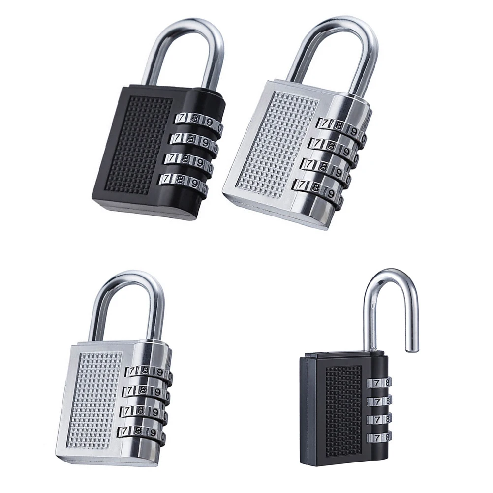 1pcs Pad Lock Padlock For Travel Luggage Suitcase Black 4