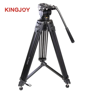 

KINGJOY VT-2500 VT2500 Video Tripod Aluminum Video Camera Tripod Hydraulic Head Tripod Bag Max Loading 12KG DHL Free Shipping