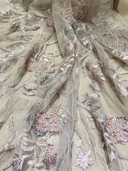 

nice looking embroidery tulle mesh lace fabric L-12142 with good quality for party dress