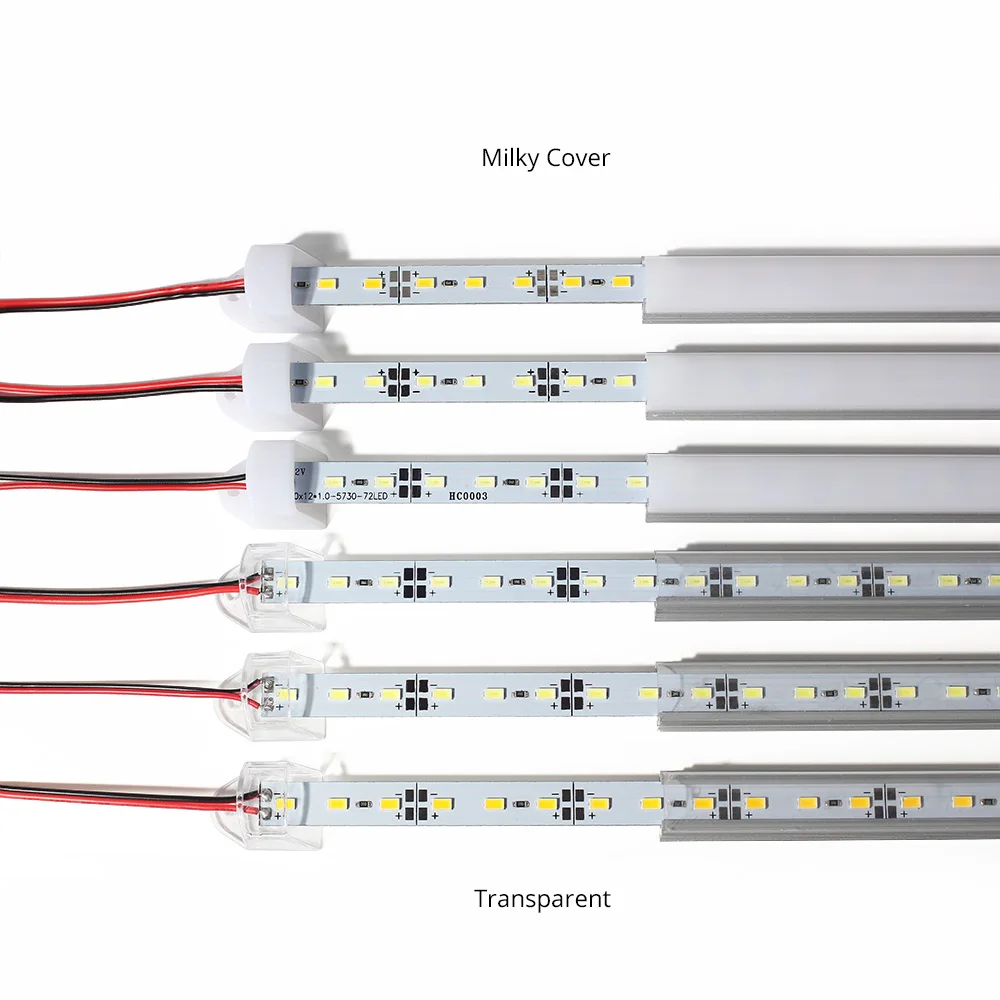 DC 12 В 5730 светодиодный бар свет 50 см 36 светодиодный s 10 шт. алюминиевый корпус платы для под шкаф настенный или книжные шкафы освещение