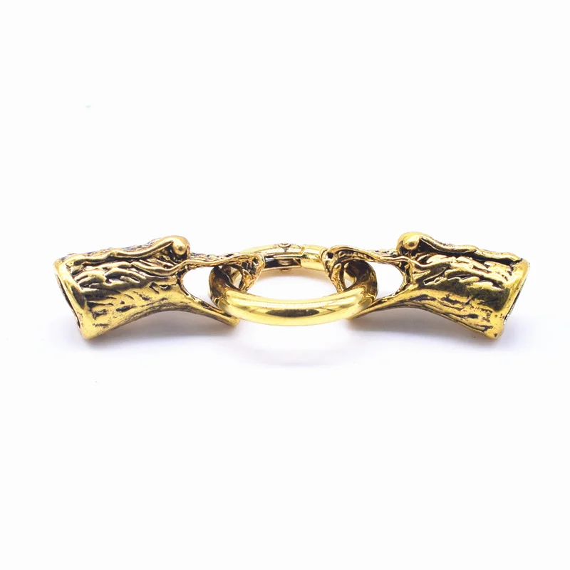 1 комплект застежки под античную кожу крокодила 8 мм|clasps connector|crocodile claspantique silver |