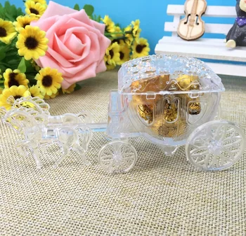 

Fairy Tale royal carriage candy box transparent wedding favor boxes gift box sweet box 300pcs