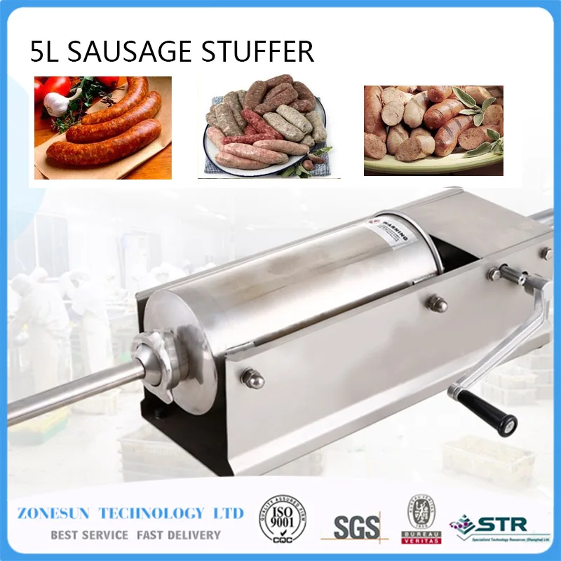 ZONESUN Manual Sausage Meat Fillers Machine Food Maker Hand Operated