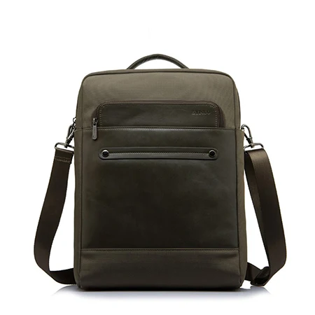 YINUO 13-1" бизнес-рюкзак для ноутбука, водостойкий мужской рюкзак, настоящая сумка для ноутбука для Macbook Tablet notebook 13,3" 1" 15,6" - Цвет: Army green