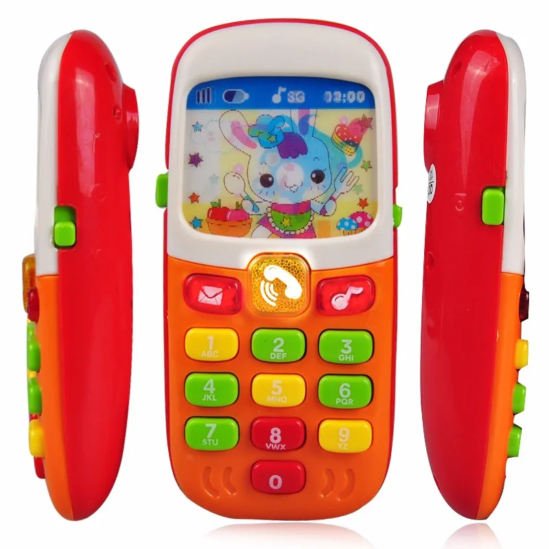 Детские электронный игрушечный телефон музыкальный мини милый мобильный телефон раннего обучения машины игрушечные лошадки для детей