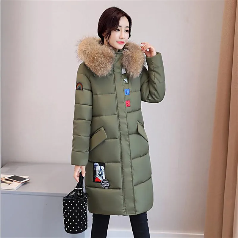 Black Coatcq213 Down Coton 2018 green Mode Couleurs Hiver red yellow Chaud M Parkas 3xl Long Femmes Cinq Épaissir Taille Slim pink Veste Populaires YTUAqTx