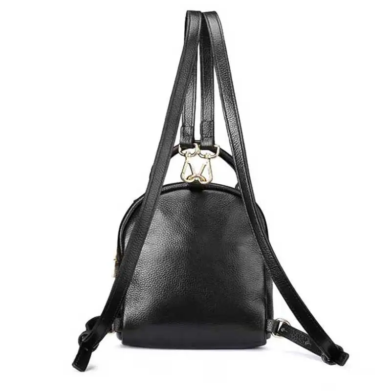 

Women's fashion Korean version leather shoulder bag leisure pure color small bag mini-head litchi pattern Backpack