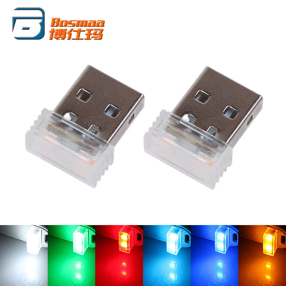

BOSMAA 1 Pair Mini Portable USB LED Car Atmosphere Light Emergency Lighting Power Bank