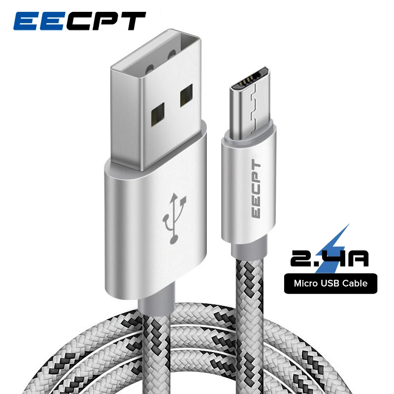 EECPT Micro USB кабель 2.4A USB ЗУ для мобильного телефона кабель провод для быстрого заряда синхронизации данных Microusb шнур для samsung S7 S6 Xiaomi