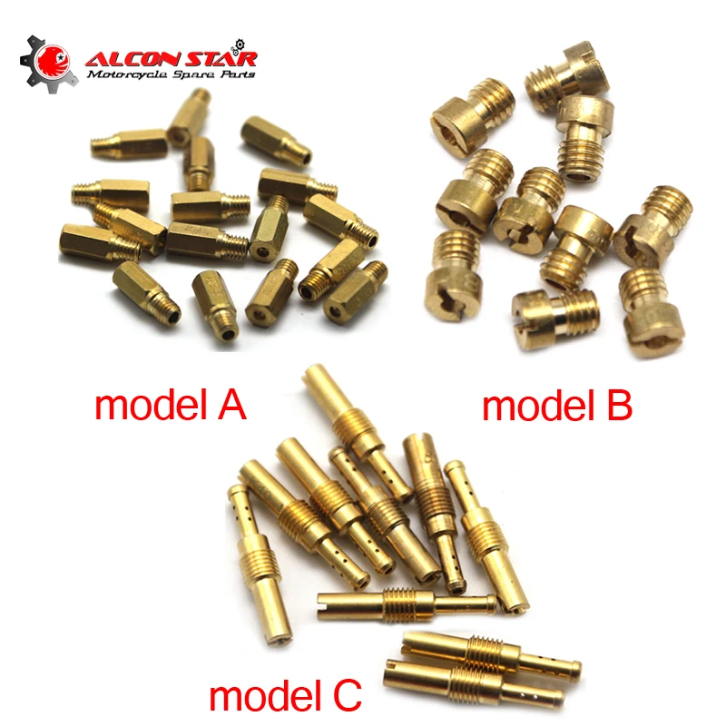 Alconstar-10 шт. основной струи медленный/Пилот струи для PWK Keihin OKO KOSO CVK PE Mikuni VM22 VM24 VM26 125cc карбюратор тиски инжекторы