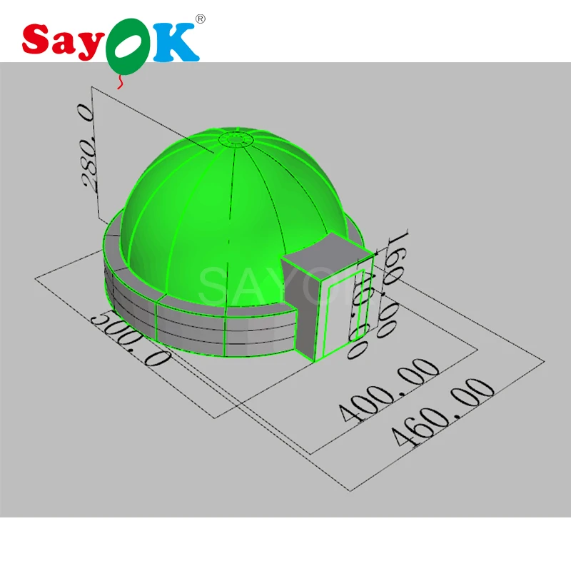  4m(13.12ft) Portable Inflatable Planetarium Projection Dome Tent for school teaching with Air Blowe - 4000020047219