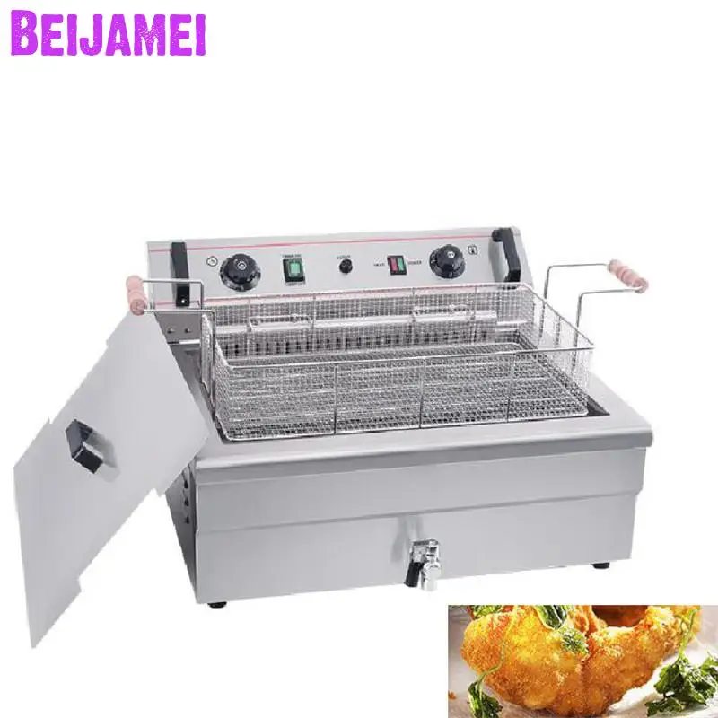 

BEIJAMEI Commercial Counter Top Automatic French Chips Frying Machine Fried Chicken Machine Electric Industrial Deep Fryer