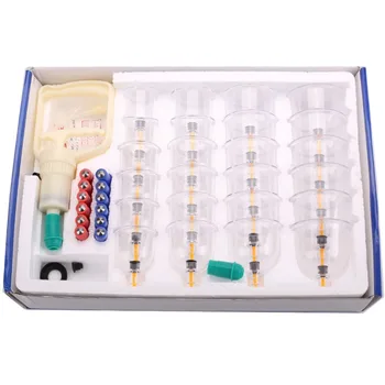 

24 Pcs Massage Vacuum Cupping Set Thicker Magnetic Aspirating Cupping Cans Acupuncture Massage Suction Cup Chinese Massage Kit