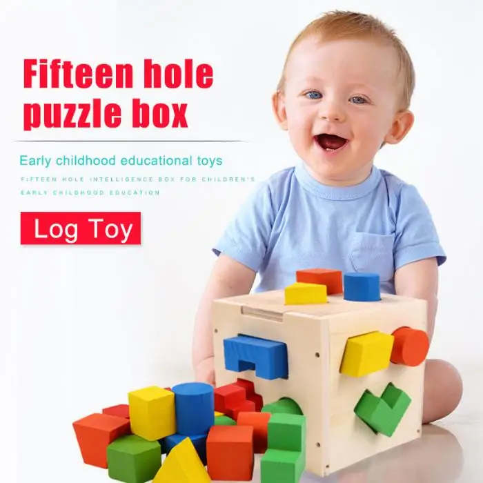 Новинка, детские деревянные пазлы, красочные геометрические строительные блоки, Игрушки для раннего развития
