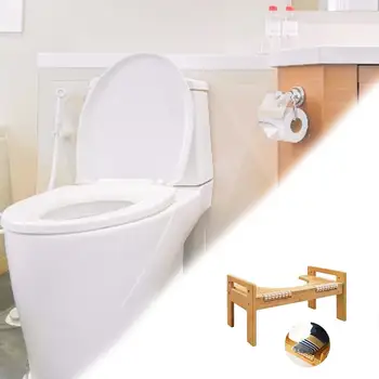 

Adjustable Bamboo Squatting Toilet Stool Portable Bathroom Squatting Urinal