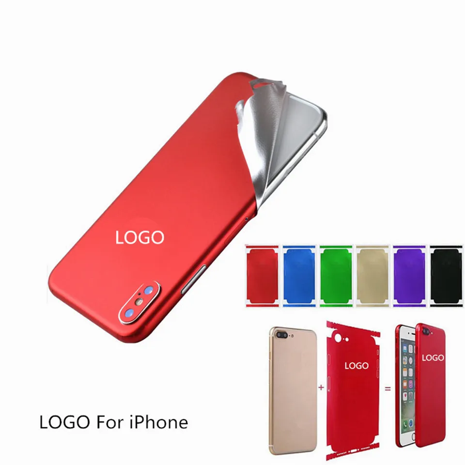 

Hot Sell Full Body Candy Color Decal Sticker Wrap Skin Case Covers For iphone 5 5S SE 6 6s 7 8 Plus X XS Max XR Ice Film Protect