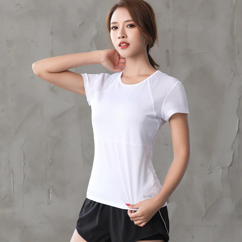 

Juventus 2019 Mesh Breathable Loose T-shirt Women Yoga Tops Fitness Running Quick-drying Short-sleeved Women's Yoga Clothes