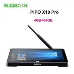 SZBOX Pipo X10 pro 10,8 дюймов 1920*1280 мини ПК 4 Гб 64 Гб W 10 и Andriod5.1 умные телевизоры коробка Z8350 процессор smart Media Player x10 pro