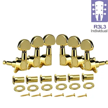 

NEW 6PCS 3L3R Acoustic Electric Guitar String Tuning Pegs Keys Machine Heads Tuners Gold Guitar Parts Accessories ,Made in Korea