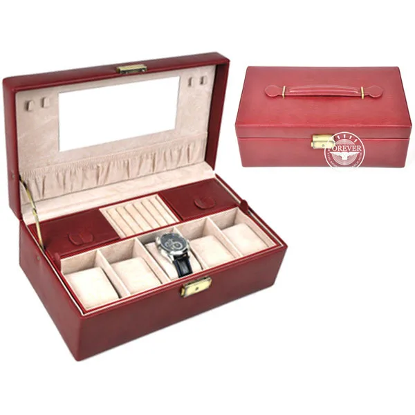 Здесь можно купить  Free shipping Locked watch box, jewellery box. red,brown,black three color optional  Часы