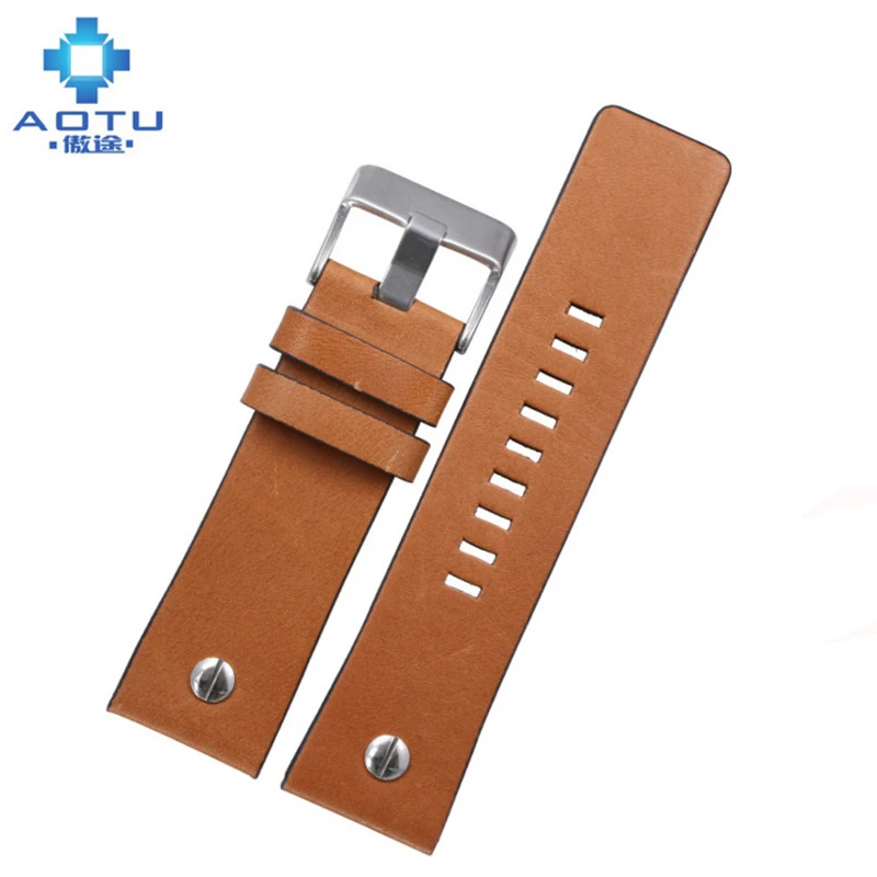 

Genuine Leather Watchbands For Diesel DZ7312 DZ7314 Watches Mens Vintage Watch Straps Bracelet Clock Band Correas Para Reloj