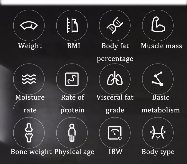 XIAOMI 2.0 Intelligent bluetooth Body Fat Scale Balance Test Health Data Monitor LED Display Precision Body Fat Weight Scale Fitness Yoga Tools Scale (7)