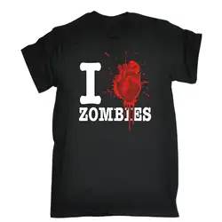 Я люблю зомби футболка зло Ужасы Dead Забавный подарок на день рождения подарок для Него футболка с длинными рукавами модные однотонные Цвет