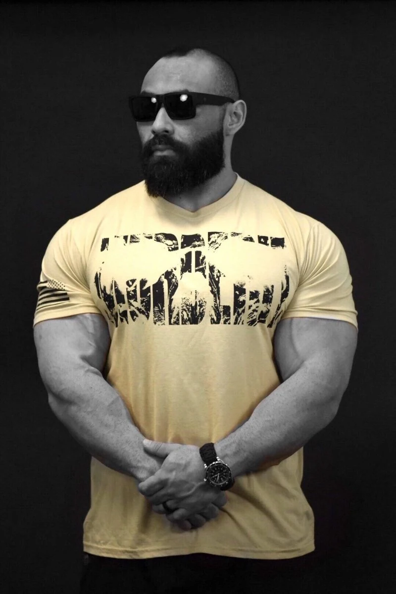 mens gyms T shirt Fitness Printed Shirts-10