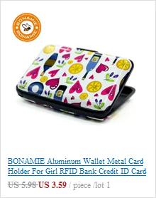 BONAMIE RFID банк ID анти-магнитные пакеты держатель для карт Алюминий+ пластик большая емкость Чехол для карт наборы кошелек визитница сумка