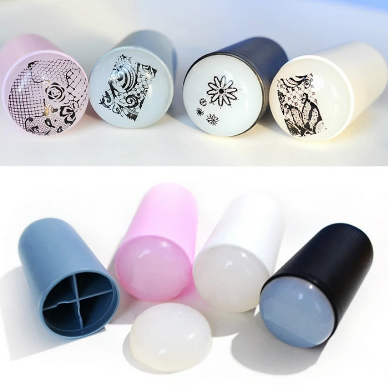 1 Set Nail Art Stamping Jelly Clear Stamper Scraper Seal Stamp DIY Nail