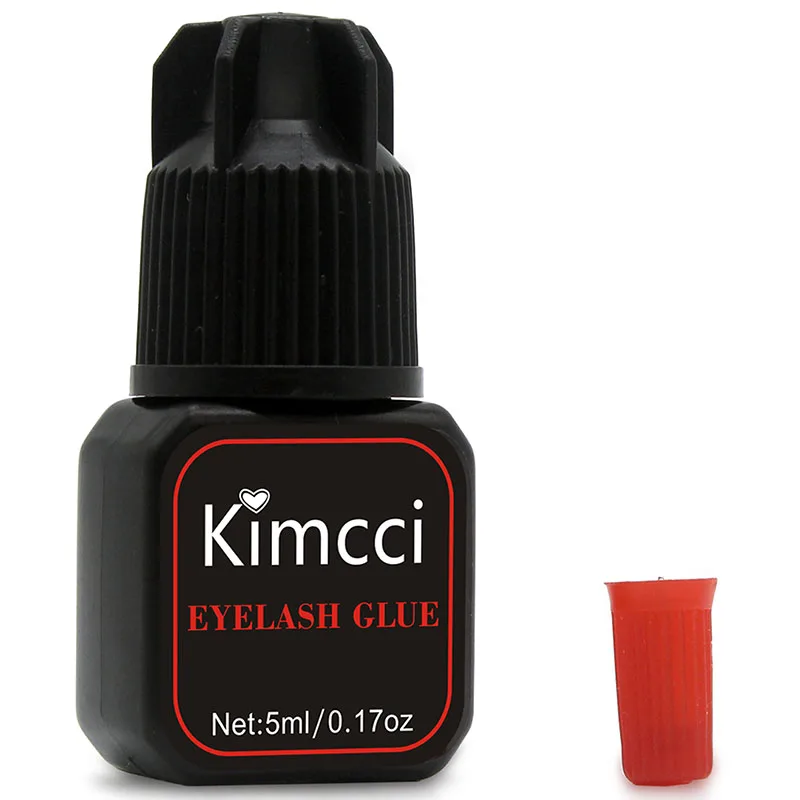 

Kimcci 5ml Eyelash Glue 1-3 Seconds Fast Drying Eyelashes Extension Glue Pro Lashes Glue Black Adhesive Retention Long Last