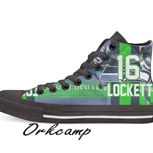 Парусиновая обувь с высоким верхом для футболиста в Сиэтле; обувь для прогулок на заказ