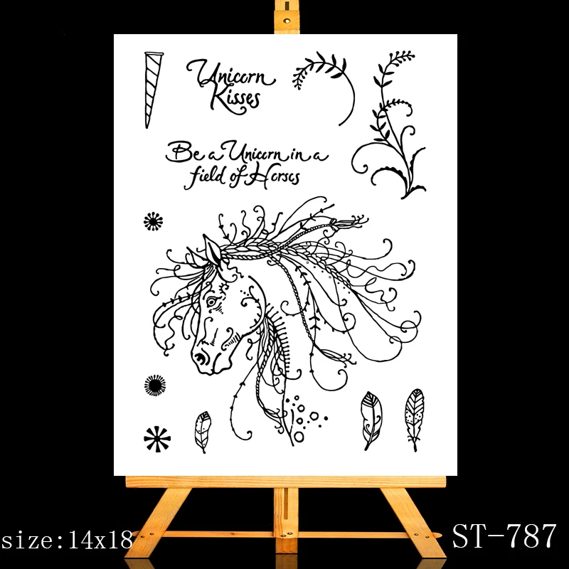 

ZhuoAng Horse head Clear Stamps/Card Making Holiday decorations For scrapbooking Transparent stamps
