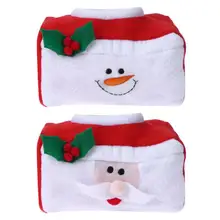 

New Year Santa Claus Tissue Box Removable Tissue Cover Cloth Storage Organizer Christmas Home Decoration