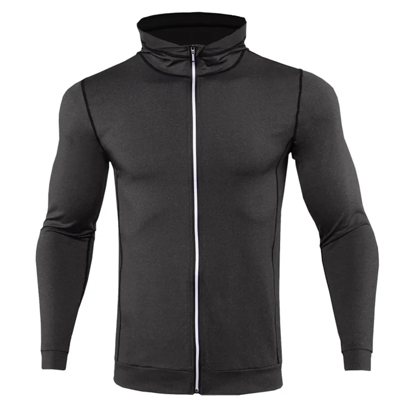 Men's quick-drying jacket tight breathable warm jacket autumn and winter running clothes fitness clothing long-sleeved sweater  (22)